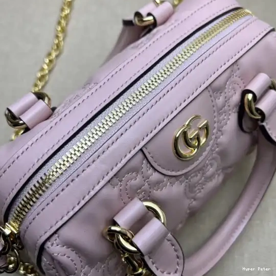 Hyperpeter leather GG GUCCI matelassé top handle bag 0501